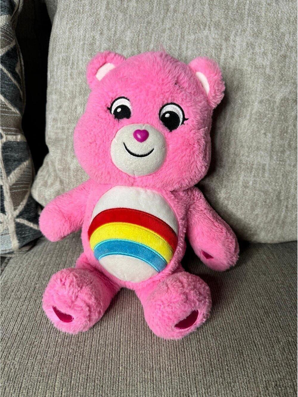 Care Bears 14" Cheer Bear - Pink Plushie for Ages 4+ - Perfect Stuffed Animal